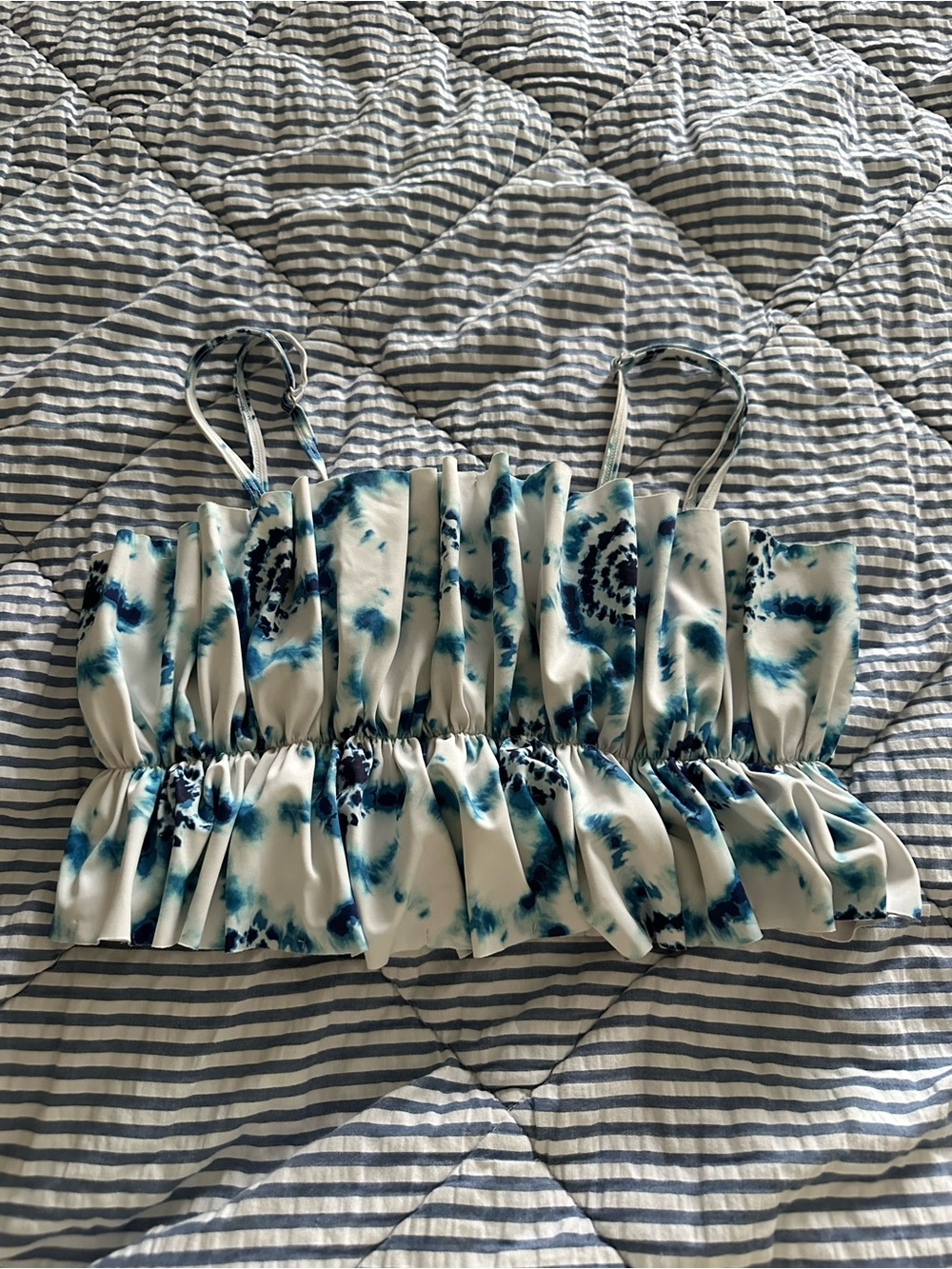 Kortni Jeane Medium Shibori Oversized Ruffle Top